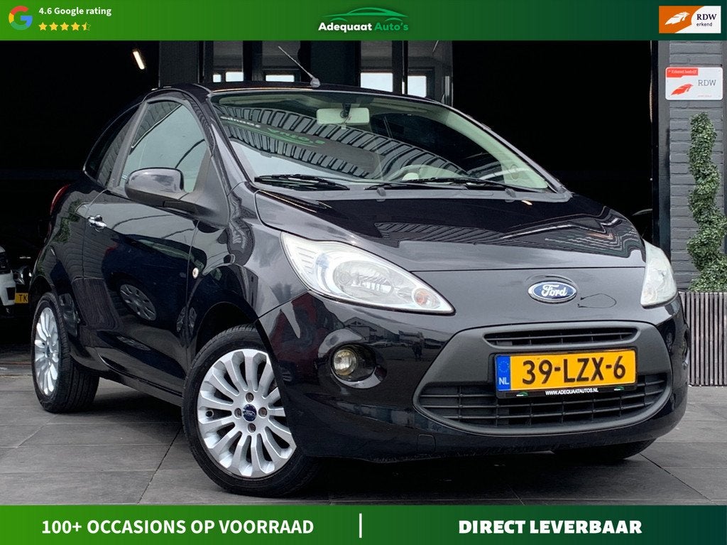 Ford Ka 1.2 Titanium X|1e eig|NAP|Airco|El.Ramen|Stoelvw|APK, Voorwielaandrijving, Stof, Gebruikt, 4 cilinders