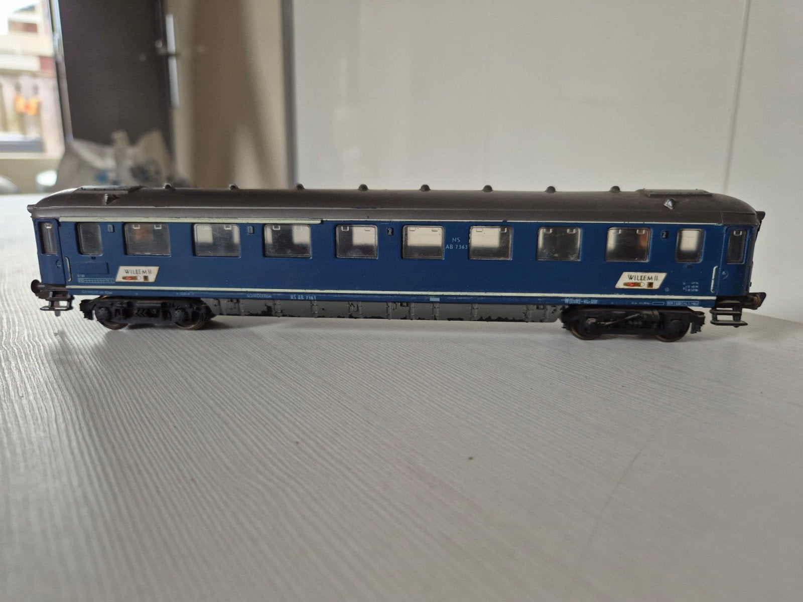 3 Fleischmann H0 NS rijtuigen 5154, Gebruikt, Gelijkstroom, Fleischmann, Wagon