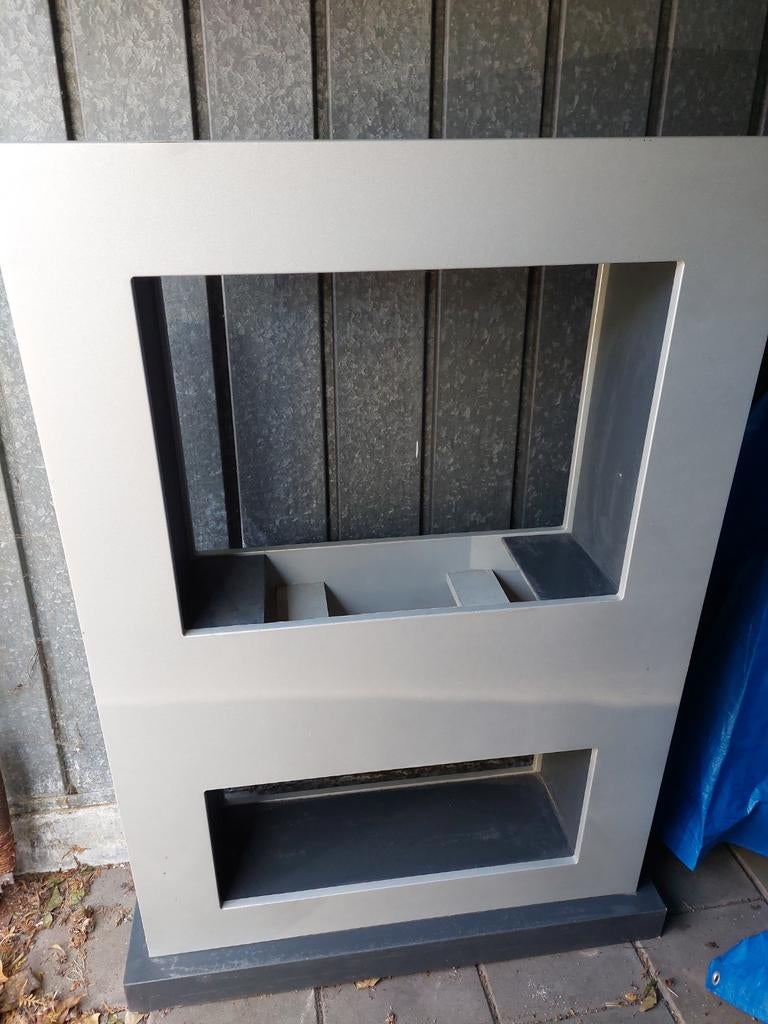 Ombouw sfeerhaard - Grijs, Huis en Inrichting, Haarden, Ophalen, Gebruikt, Inbouwhaard, Overige soorten