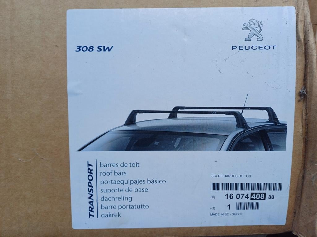 Nieuw: Peugeot 308 SW dakdragers - Nieuw in doos, Auto diversen, Dakdragers, Nieuw, Ophalen of Verzenden