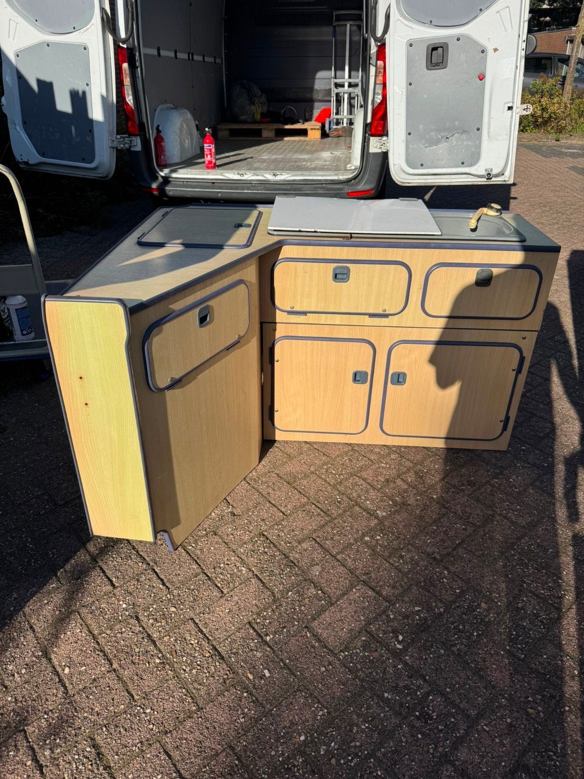 Camper interieur - Keukenblok en kasten, Ophalen of Verzenden, Gebruikt