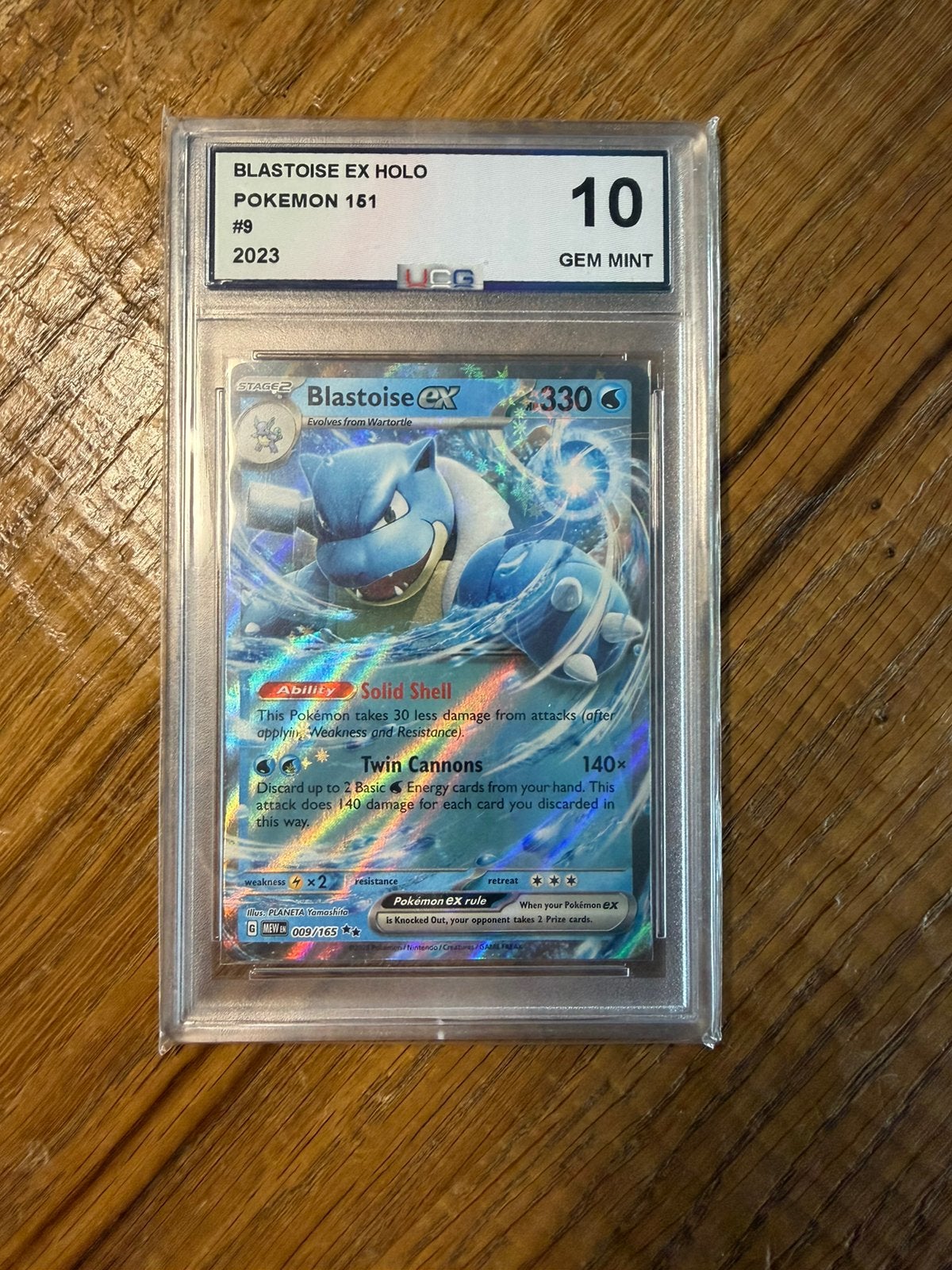 Blastoise EX Holo - UCG Graded 10, Ophalen of Verzenden, Zo goed als nieuw