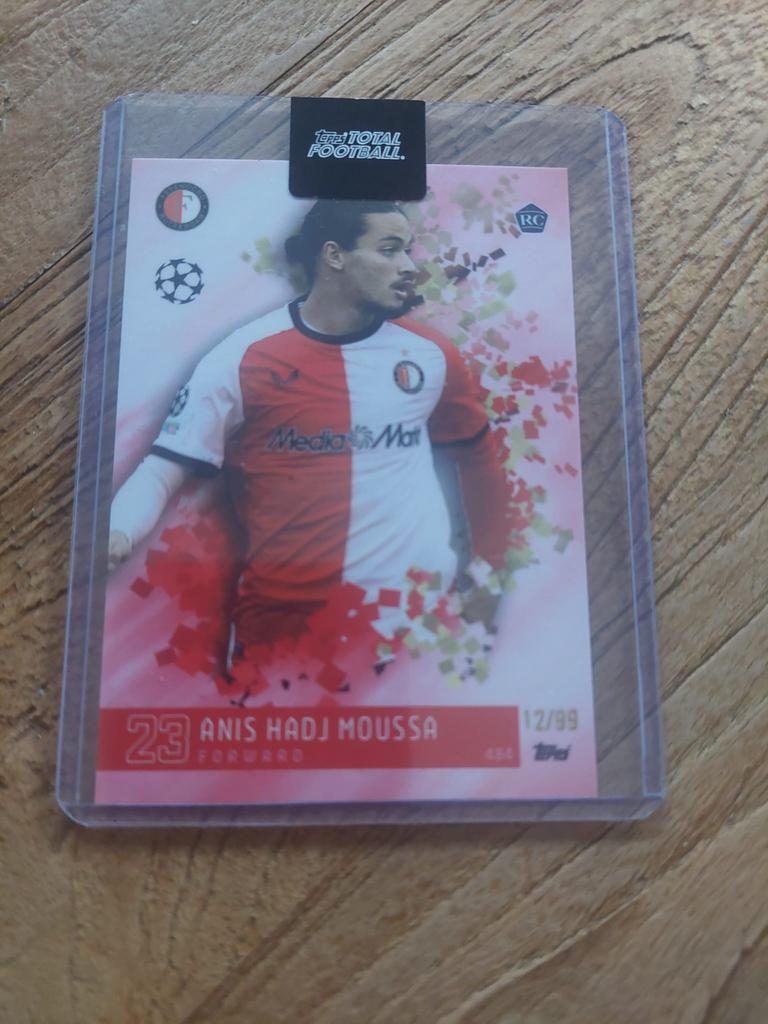 Hadj Moussa Rookie Card 12/99 genummerd Feyenoord, Hobby en Vrije tijd, Stickers en Plaatjes, Ophalen of Verzenden, Zo goed als nieuw