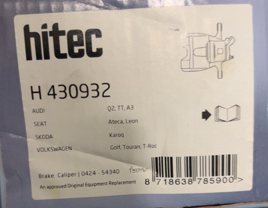 Hitec Remklauw H 430932 voor Audi, Seat, Skoda, Volkswagen, Auto-onderdelen, Ophalen of Verzenden, Nieuw, Audi