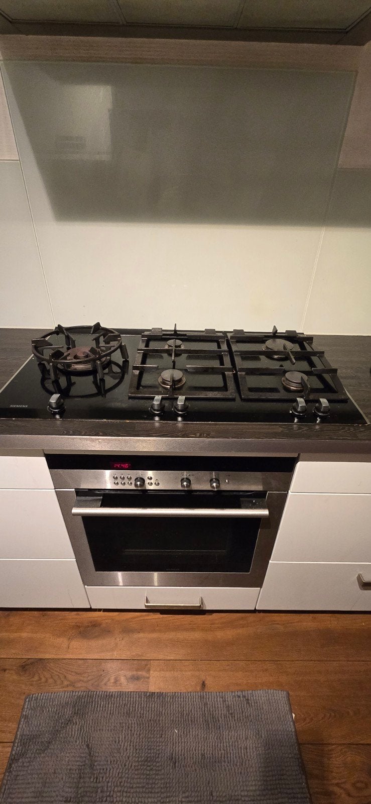 gasfornuis en oven Siemens nog werkend, Ophalen, Gebruikt, 4 kookzones, Inbouw