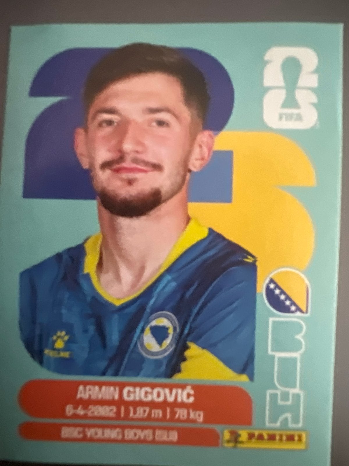 FIFA wk 2026 sticker Armin Gigović - BSC Young Boys, Verzenden, Nieuw, Buitenlandse clubs, Spelerskaart