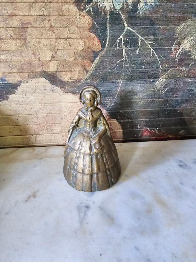 Bronzen tafelbel dame, Antiek en Kunst, Antiek | Koper en Brons, Ophalen of Verzenden