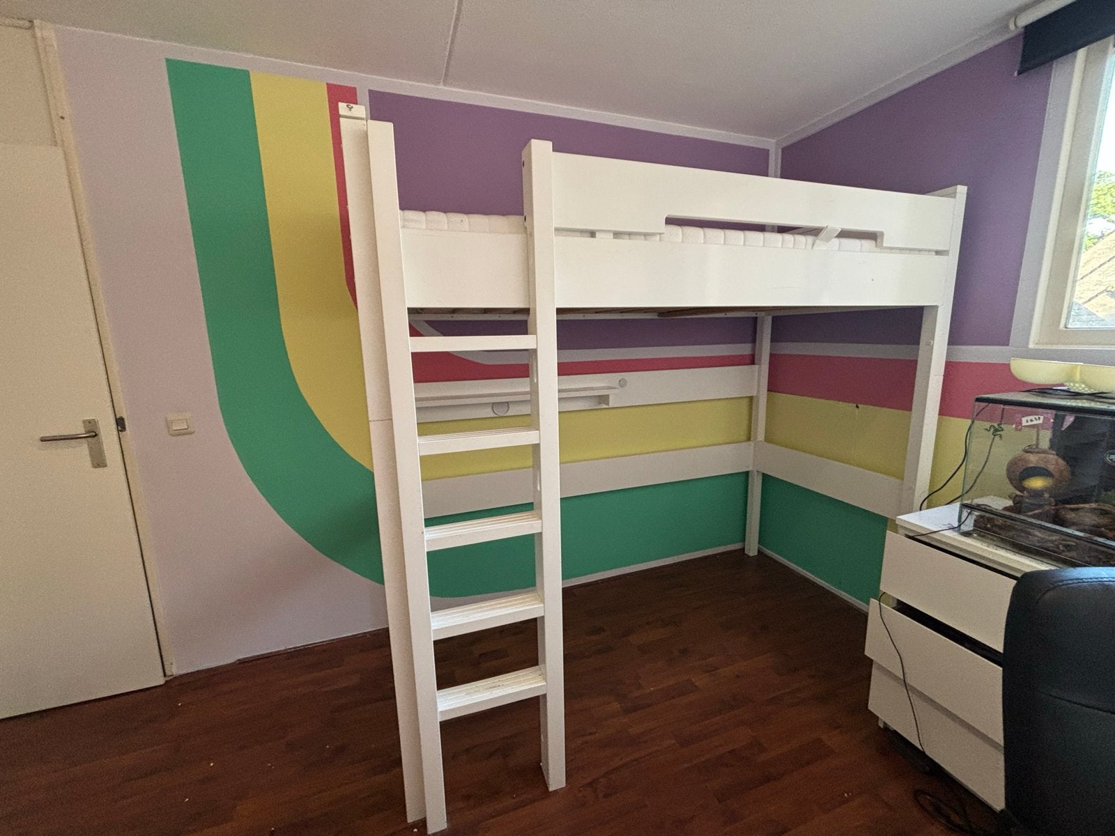 Bopita hoogslaper wit 90x200 cm (excl. matras), Huis en Inrichting, Gebruikt, Eenpersoons, Ophalen of Verzenden, 200 cm