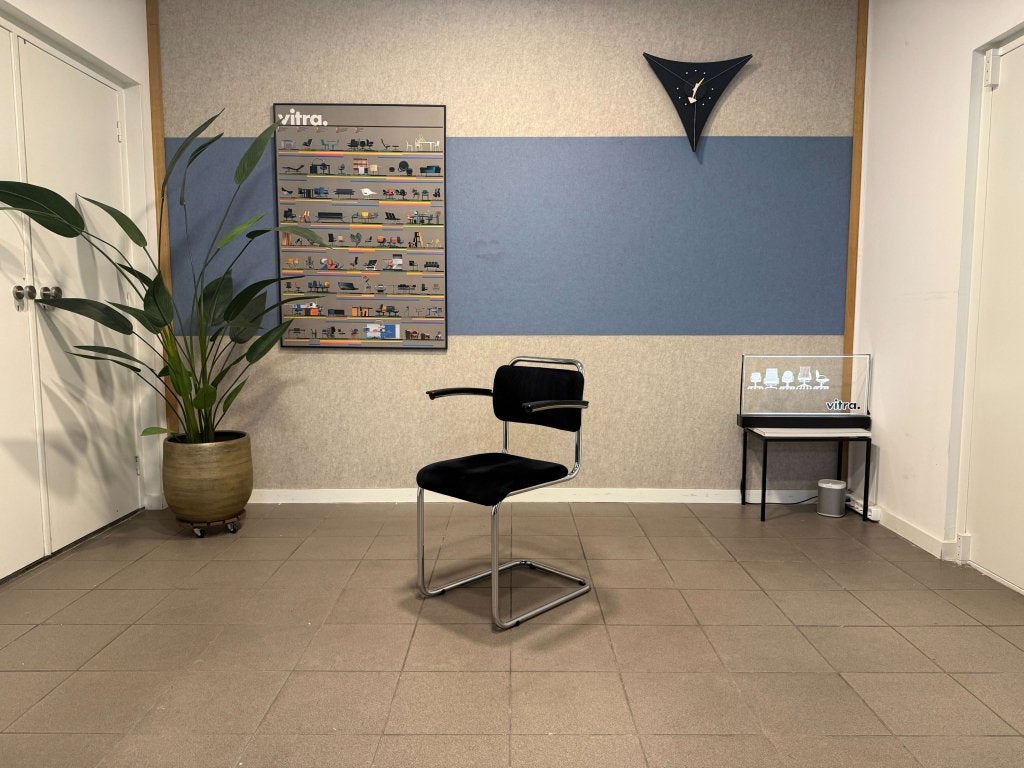 Gispen | W.H. Gispen | 201 | Zwart Ribstof & Chrome | 2x, Gebruikt, Twee, Vitra Artifort Cassina Fritz Hansen Eames Gispen Pastoe Hay