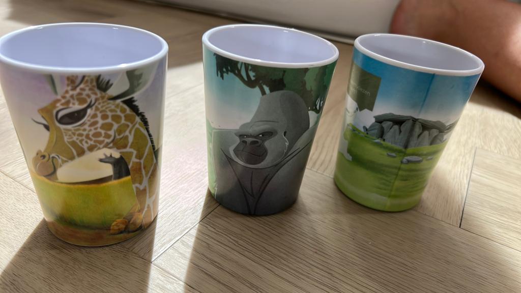 Blijdorp bekers dieren, Overige materialen, Overige typen, Ophalen of Verzenden, Zo goed als nieuw