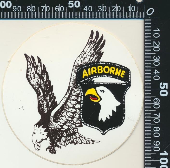 Sticker: Airborne, Ophalen of Verzenden, Zo goed als nieuw, Bedrijf of Vereniging