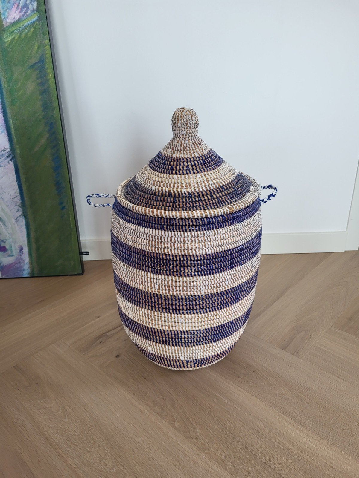 Afrikaanse mand van gerycled plastic blauw wit, Ophalen of Verzenden, Rechthoekig, Kunststof