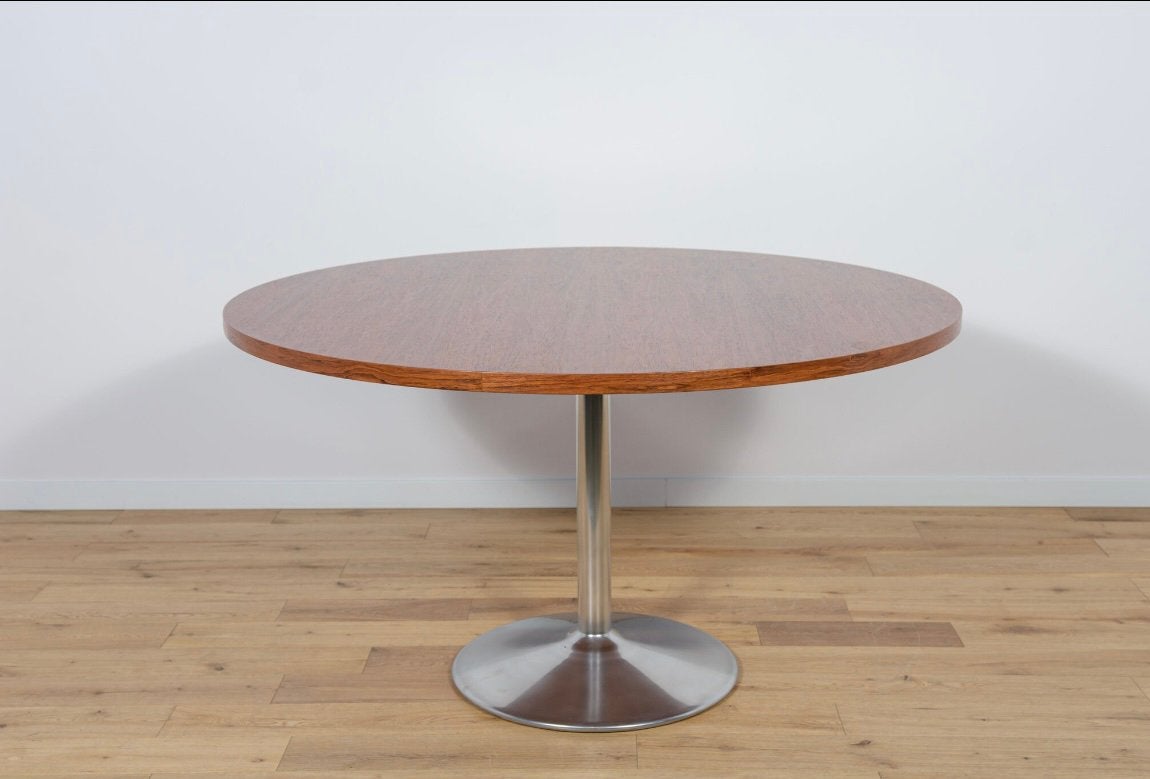 Prachtige Deense vintage design eettafel Ø130 cm, Ophalen of Verzenden, Zo goed als nieuw, Rechthoekig, 100 tot 150 cm