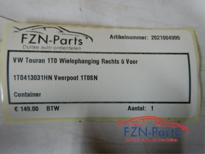 Schokdemperpoot rechts-voor Volkswagen Touran (22743652), Ophalen of Verzenden, Gebruikt