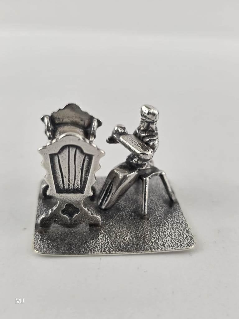 Zilveren miniatuur Moeder en kind                       Z205, Ophalen of Verzenden, Zilver