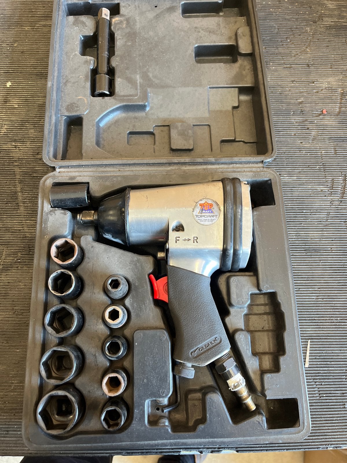 Topcraft slagmoersleutel met doppen set, Ophalen of Verzenden, Gebruikt, Overige typen, Overige merken