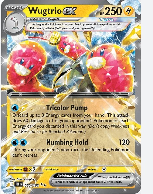 Wugtrio EX 060 - Temporal Forces, Ophalen of Verzenden, Nieuw, Losse kaart, Foil