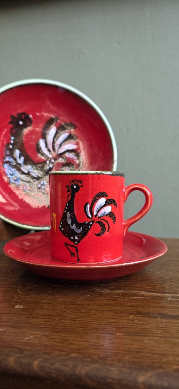 Lucky Vintage Gmundner Keramik Kikerike set Oostenrijk, Ophalen of Verzenden, Huis en Inrichting