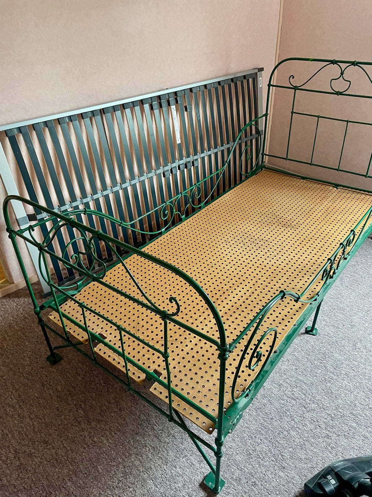 Antiek smeedijzeren bed 90x190 cm, ca. 1900, Ophalen