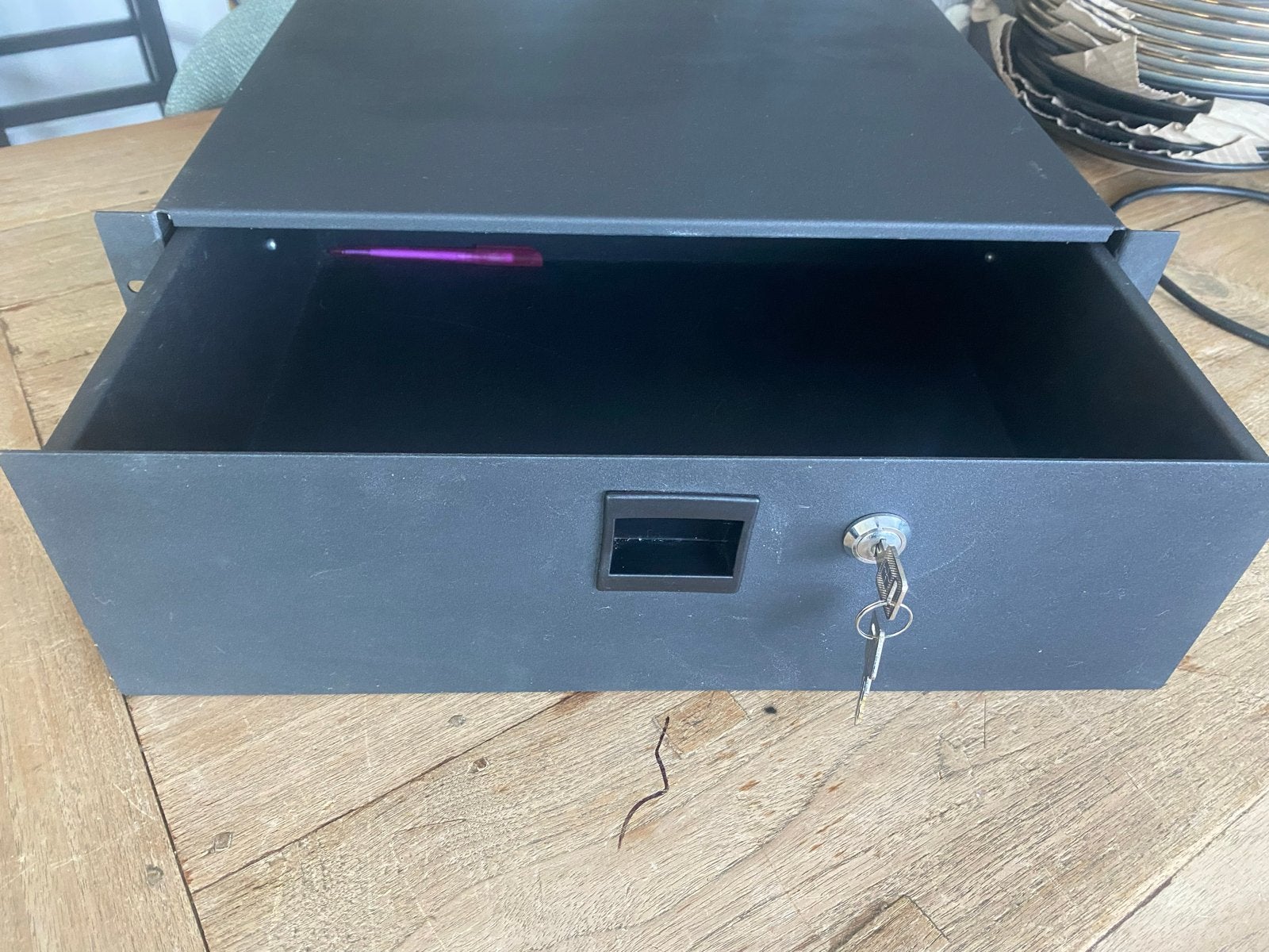 19 inch 3HE lade met slot - Nieuwstaat, Zo goed als nieuw, Nvt, Flightcase, Nvt