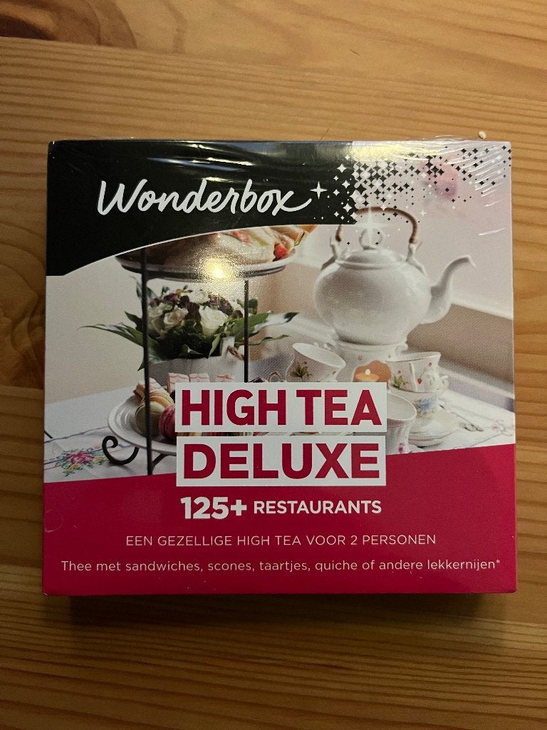 Wonderbox High Tea Deluxe voor 2 personen, Tickets en Kaartjes, Kortingen en Cadeaubonnen, Twee personen, Cadeaubon, Overige typen