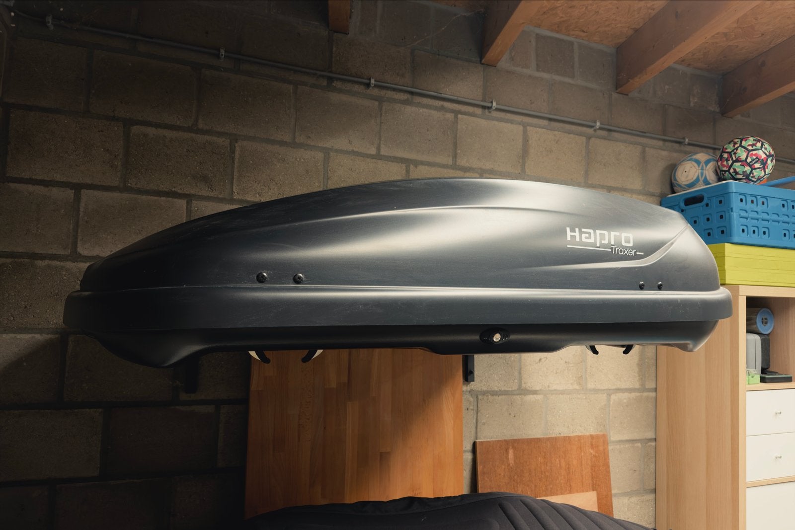 Hapro Traxer 4.6 Antraciet 370L Dakkoffer, Auto diversen, Dakkoffers, Ophalen, Zo goed als nieuw