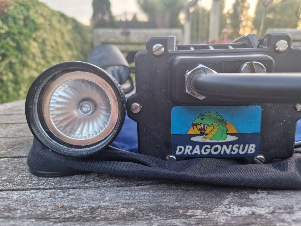 Dragonsub 12V duiklamp compleet en werkend, Watersport en Boten, Ophalen of Verzenden, Gebruikt, Duiklamp