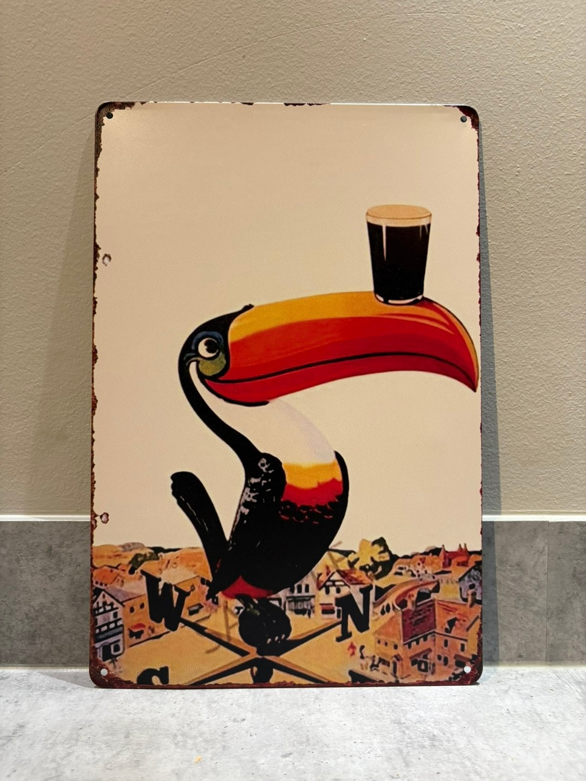 Mancave Bar Café Wanddecoratie metalen bordje Guinness bier, Ophalen of Verzenden, Zo goed als nieuw, Reclamebord, Plaat of Schild