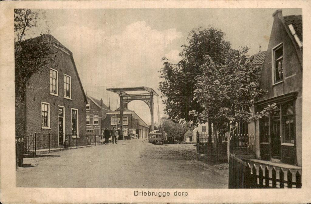 Driebrugge - Brug - Dorp, Ophalen of Verzenden, 1920 tot 1940, Gelopen, Zuid-Holland