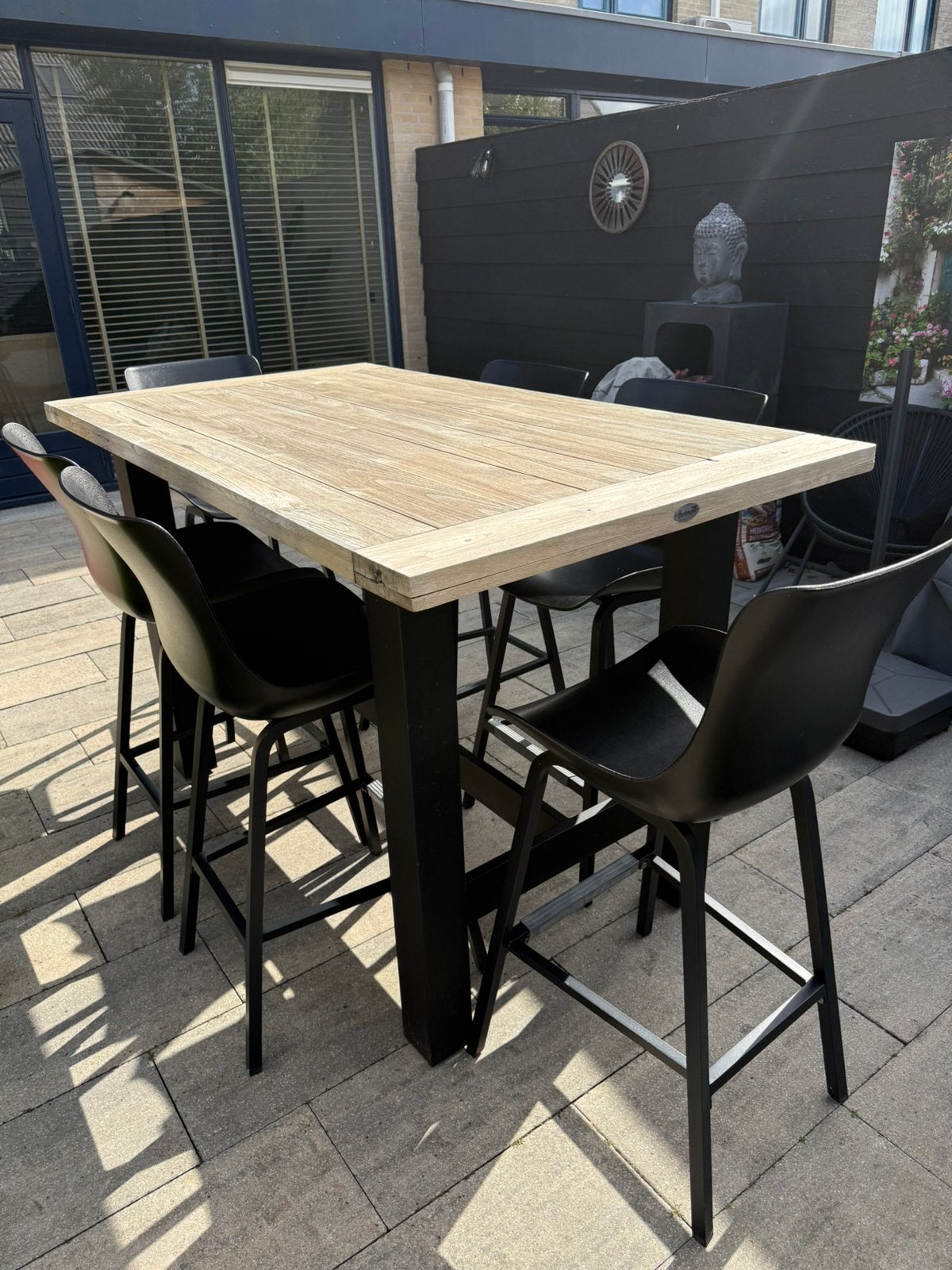 Hartman Sophie Yasmani Bartafel 180x100x110 - Zwart, Tuin en Terras, Ophalen, 6 zitplaatsen, Aluminium, Zo goed als nieuw