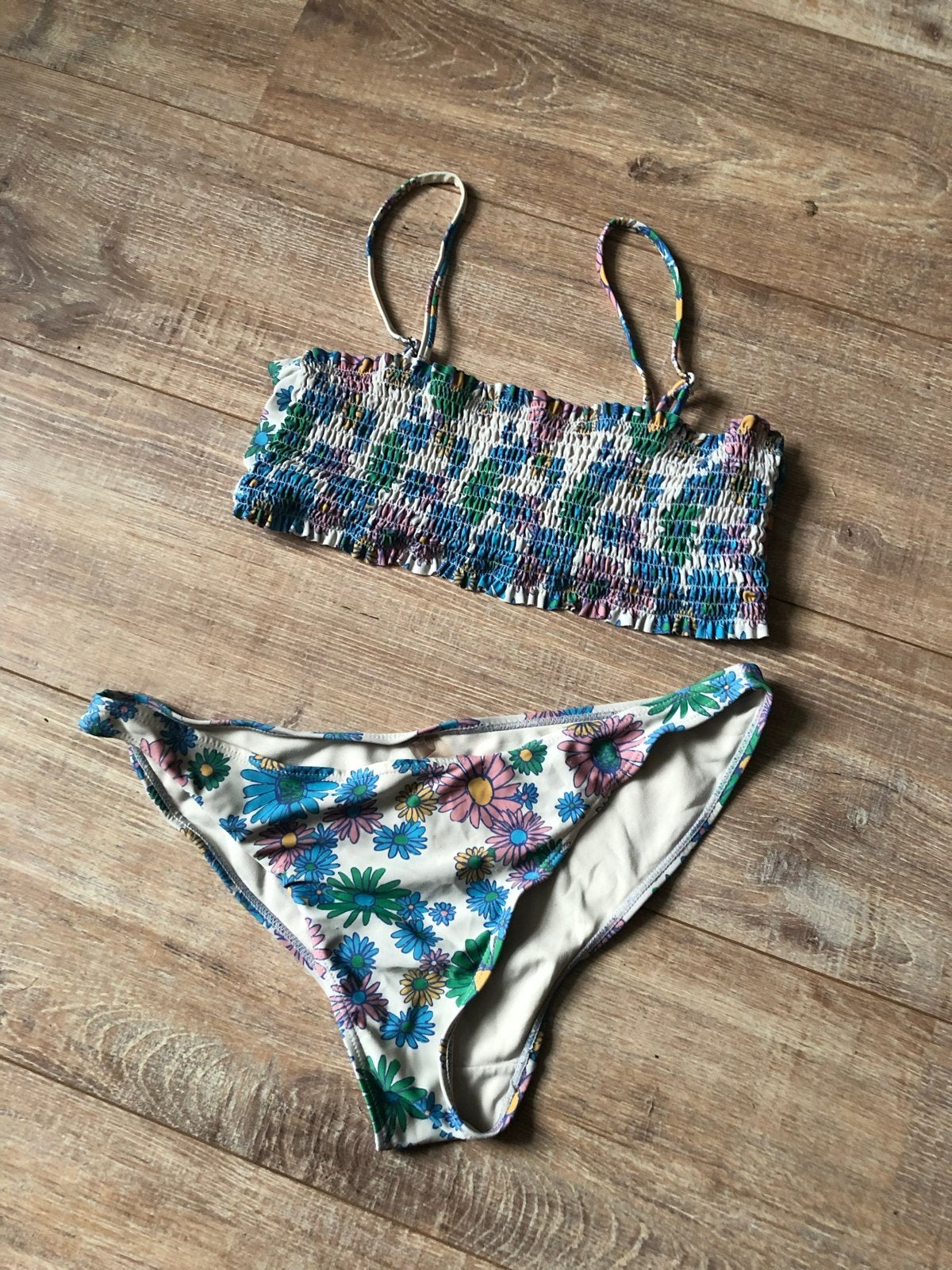 Bloemenprint bikini set, Ophalen of Verzenden, Zo goed als nieuw, Meerkleurig, Bikini