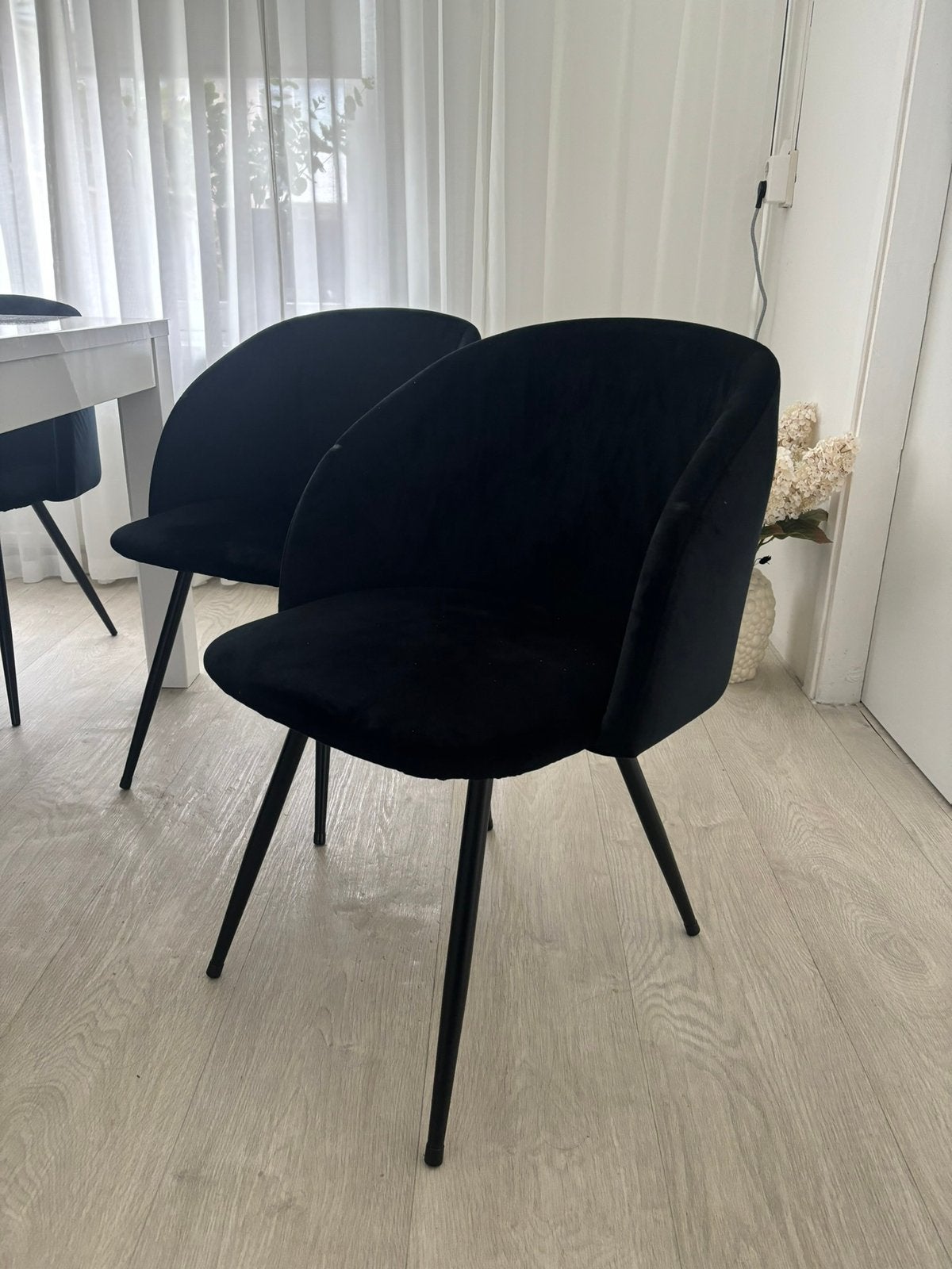 Eettafel stoelen, Huis en Inrichting, Ophalen of Verzenden, Zo goed als nieuw, Zwart, Stof