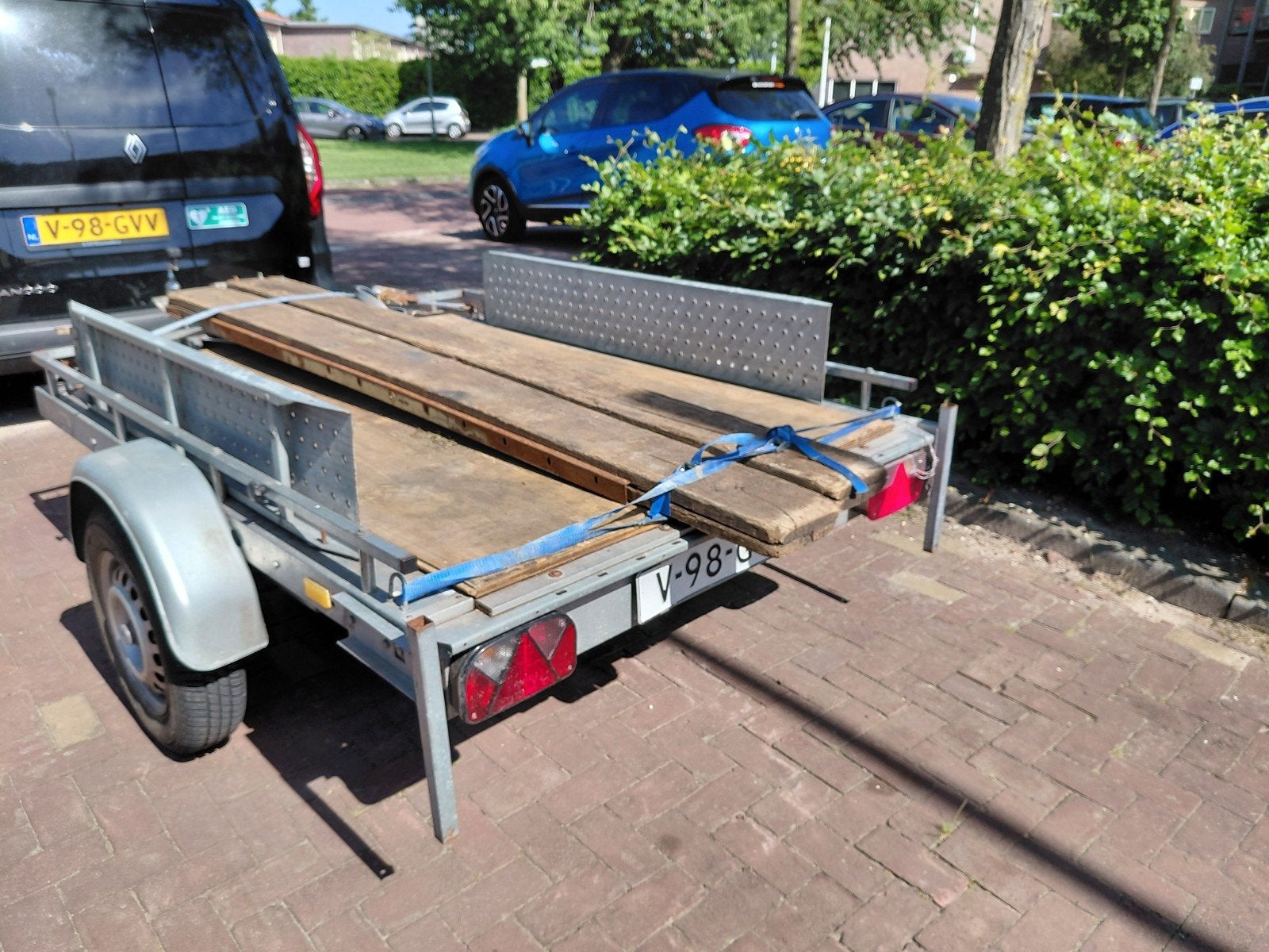 Stevige aanhanger voor motor, scooter, quad., Ophalen, Gebruikt