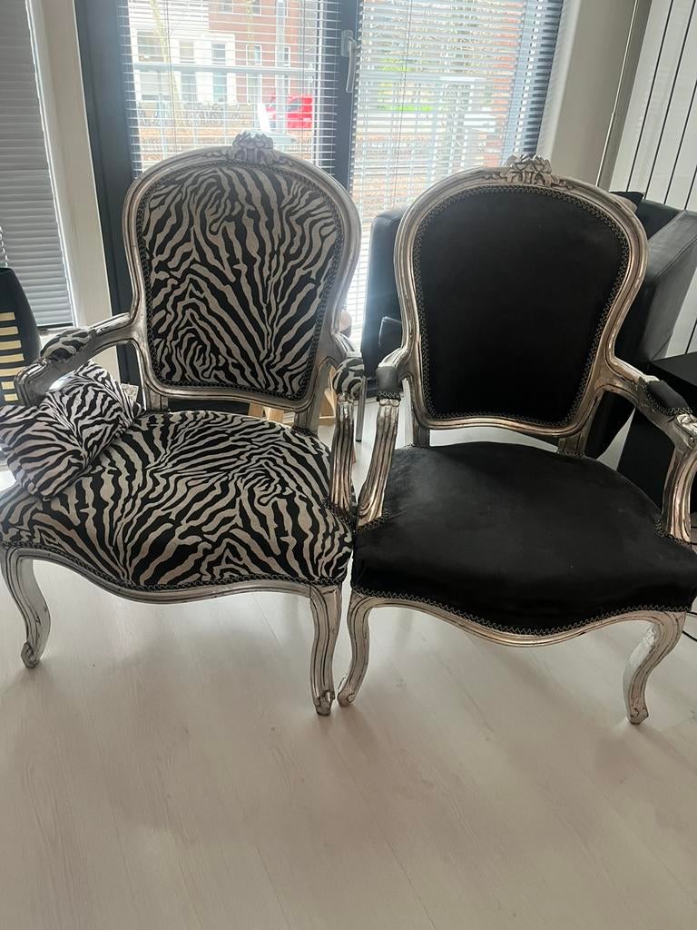 2 barok stoelen, Gebruikt, Twee, Overige kleuren, Vintage barok stoelen