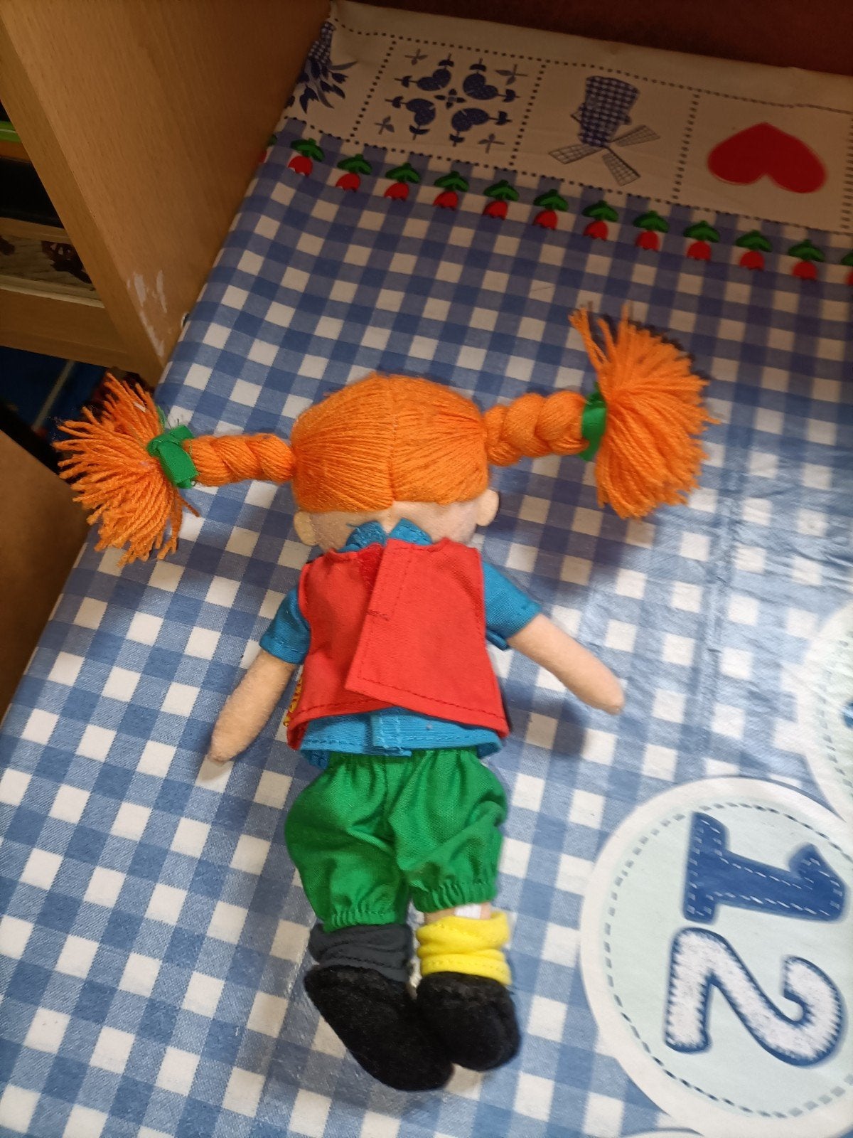Pipi Langkous knuffel Pippi Langkous vintage 23 cm, Ophalen of Verzenden, Zo goed als nieuw, Overige typen