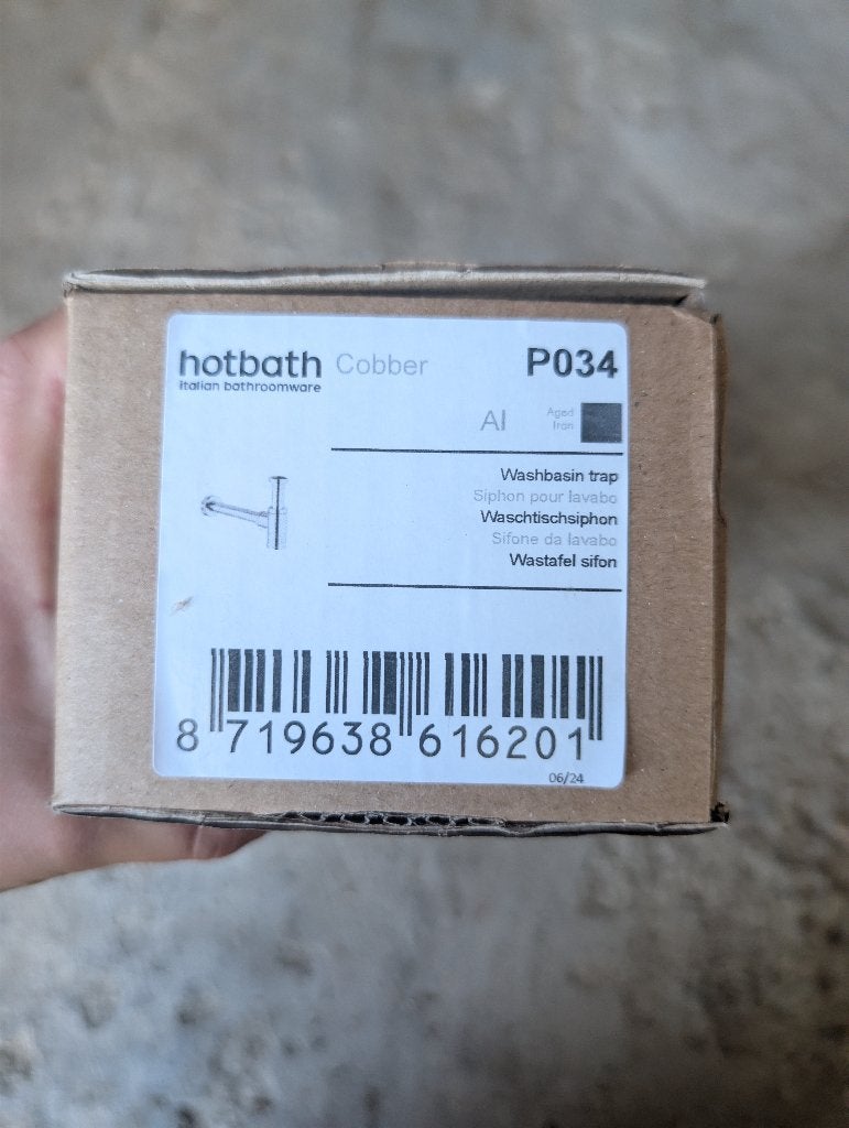 Hotbath Cobber sifon - verouderd ijzer, Ophalen, Nieuw, Wastafel