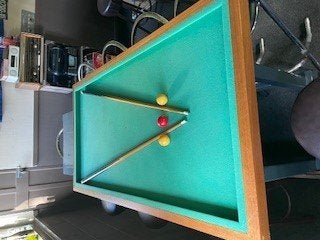 Tafelbiljart met 2x biljartkeu en 3 ballen, Ophalen, Gebruikt, Biljarttafel
