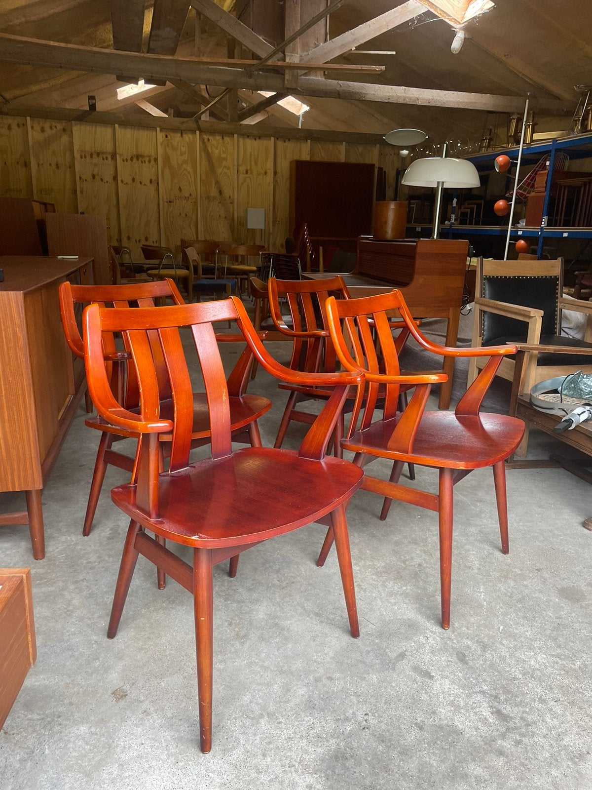 Vintage design set stoelen Pastoe retro teak hout, Huis en Inrichting, Stoelen, Ophalen, Gebruikt, Hout, Vier