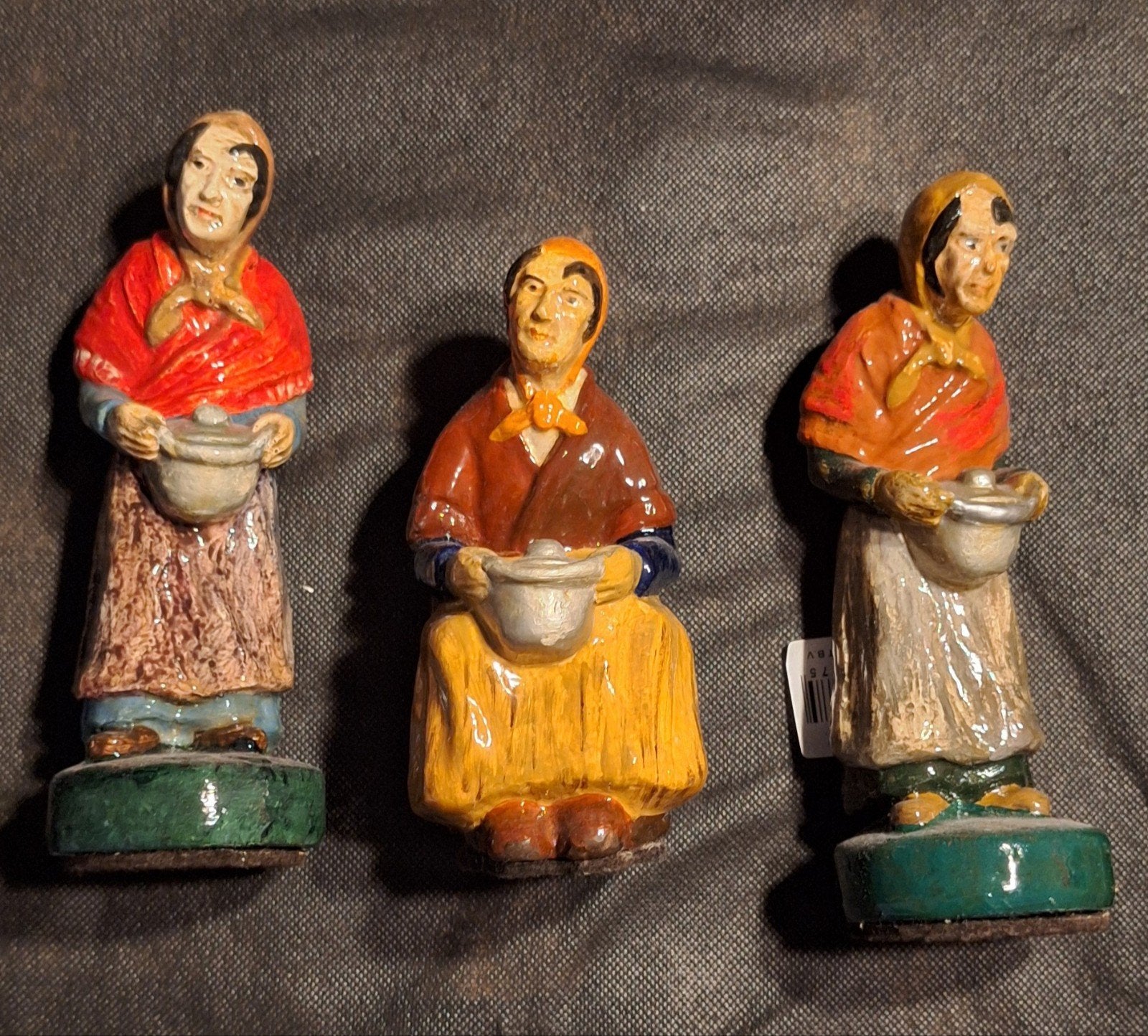 KNIERTJE (set van 3 vintage beeldjes)., Verzamelen, Beelden en Beeldjes, Ophalen of Verzenden