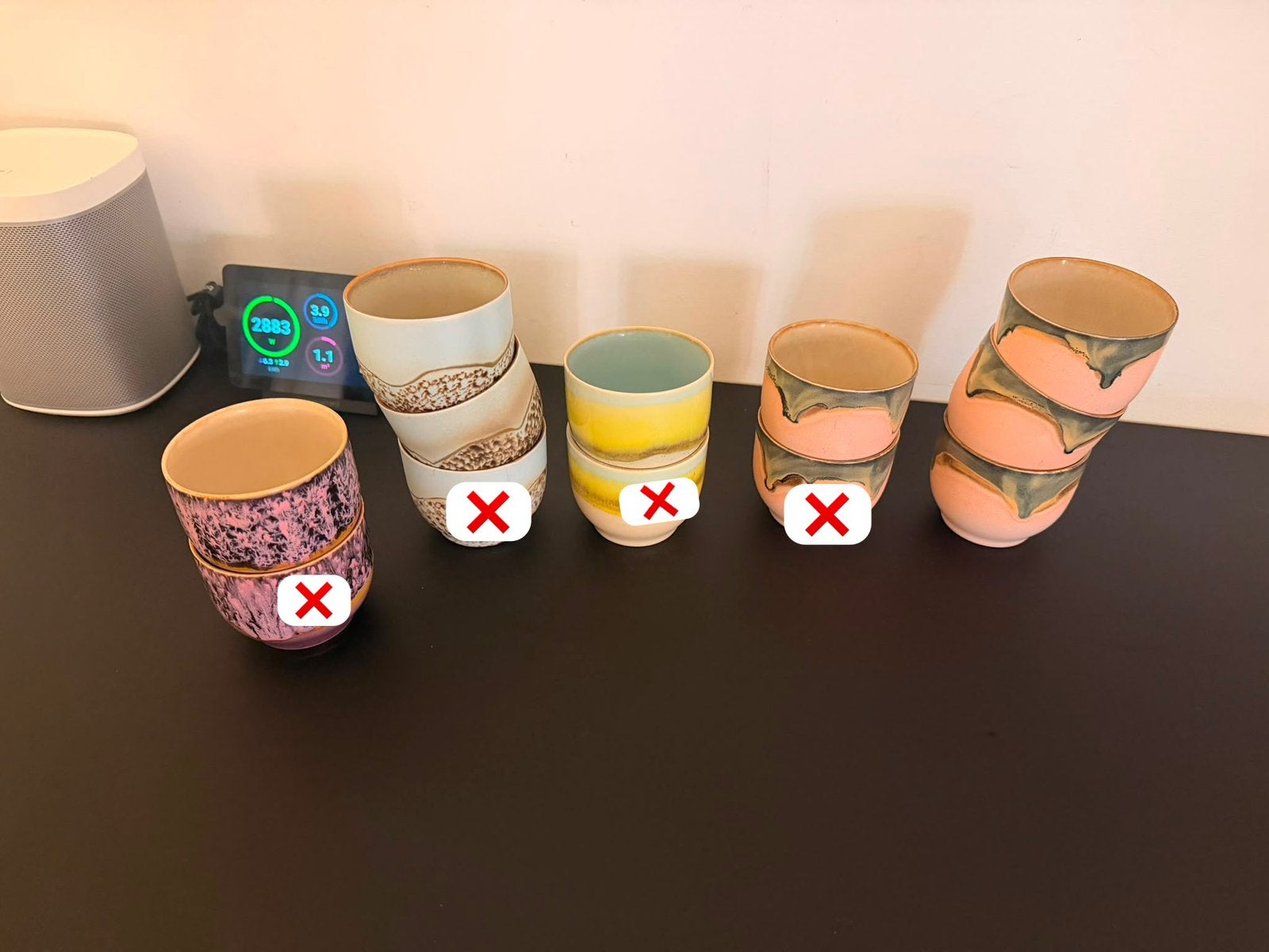 HK living keramische kopjes / mokjes - diverse kleuren, Huis en Inrichting, Keuken | Servies, Gebruikt, Overige merken, Verzenden