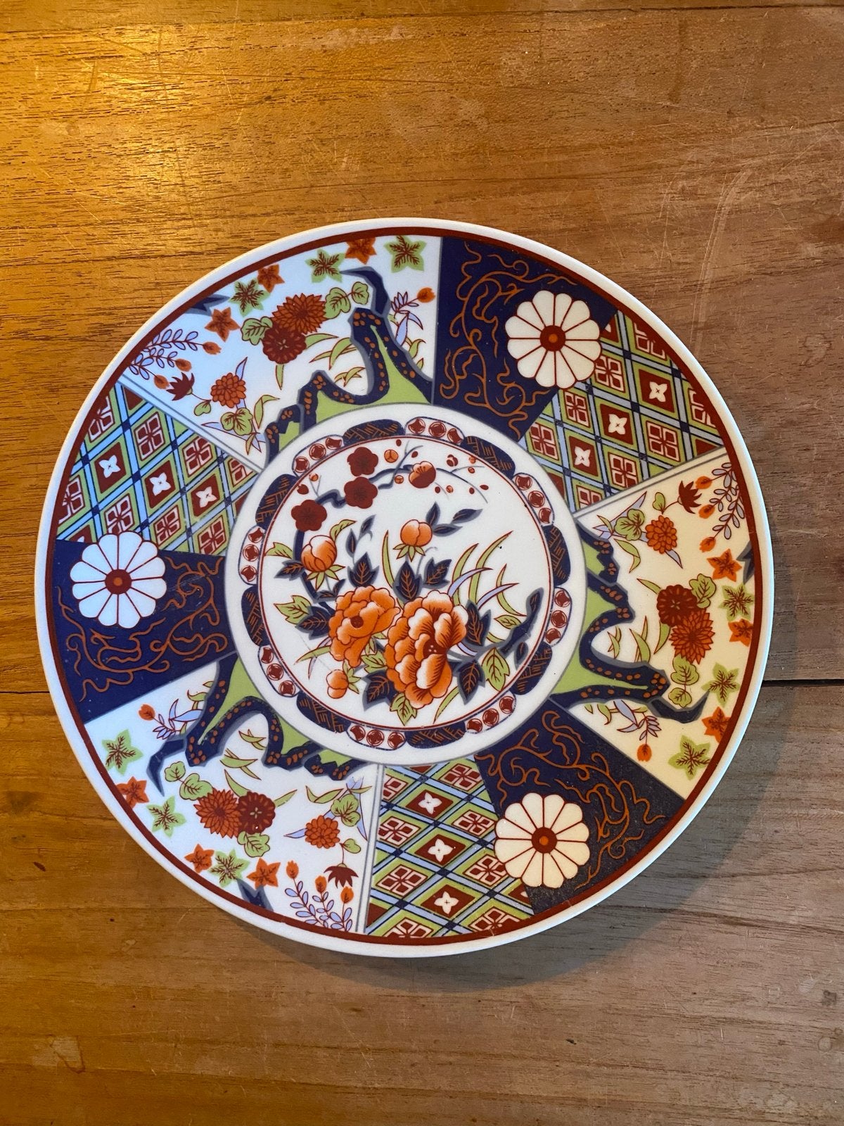 Vintage Japans Imari Porseleinen Bord - Bloemenmotief, Ophalen of Verzenden