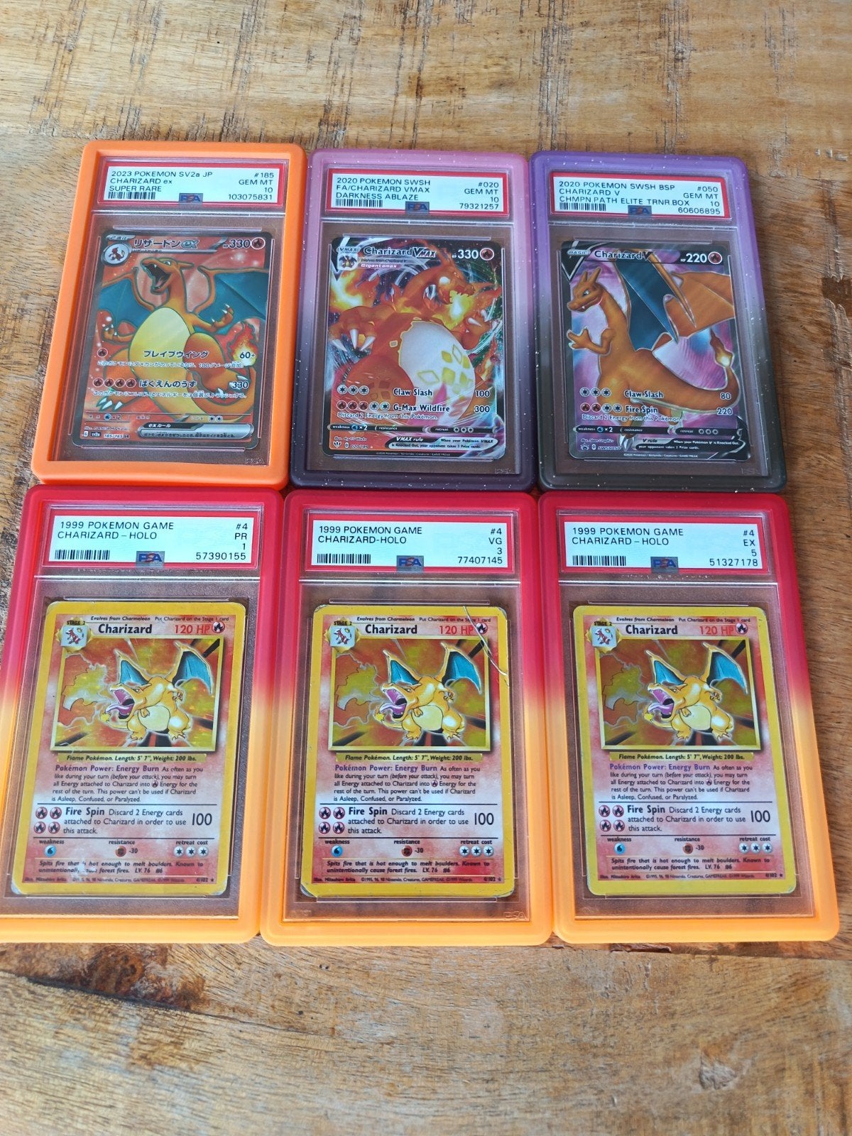 Pokémon Charizard Kaarten Collectie (PSA Graded), Ophalen of Verzenden, Zo goed als nieuw, Meerdere kaarten, Foil