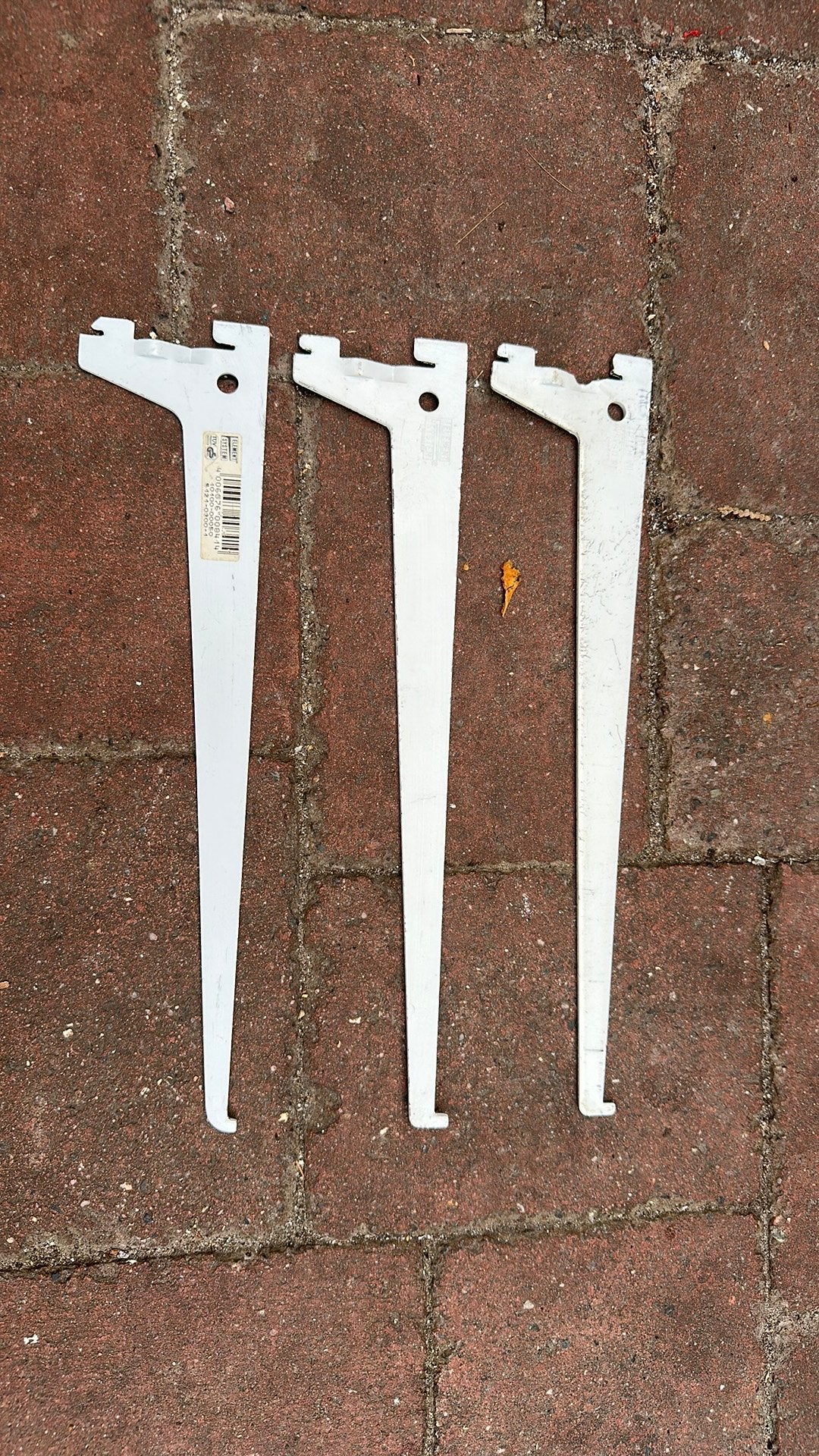 3x Element System plankdragers, wit, 30cm, Ophalen, Gebruikt