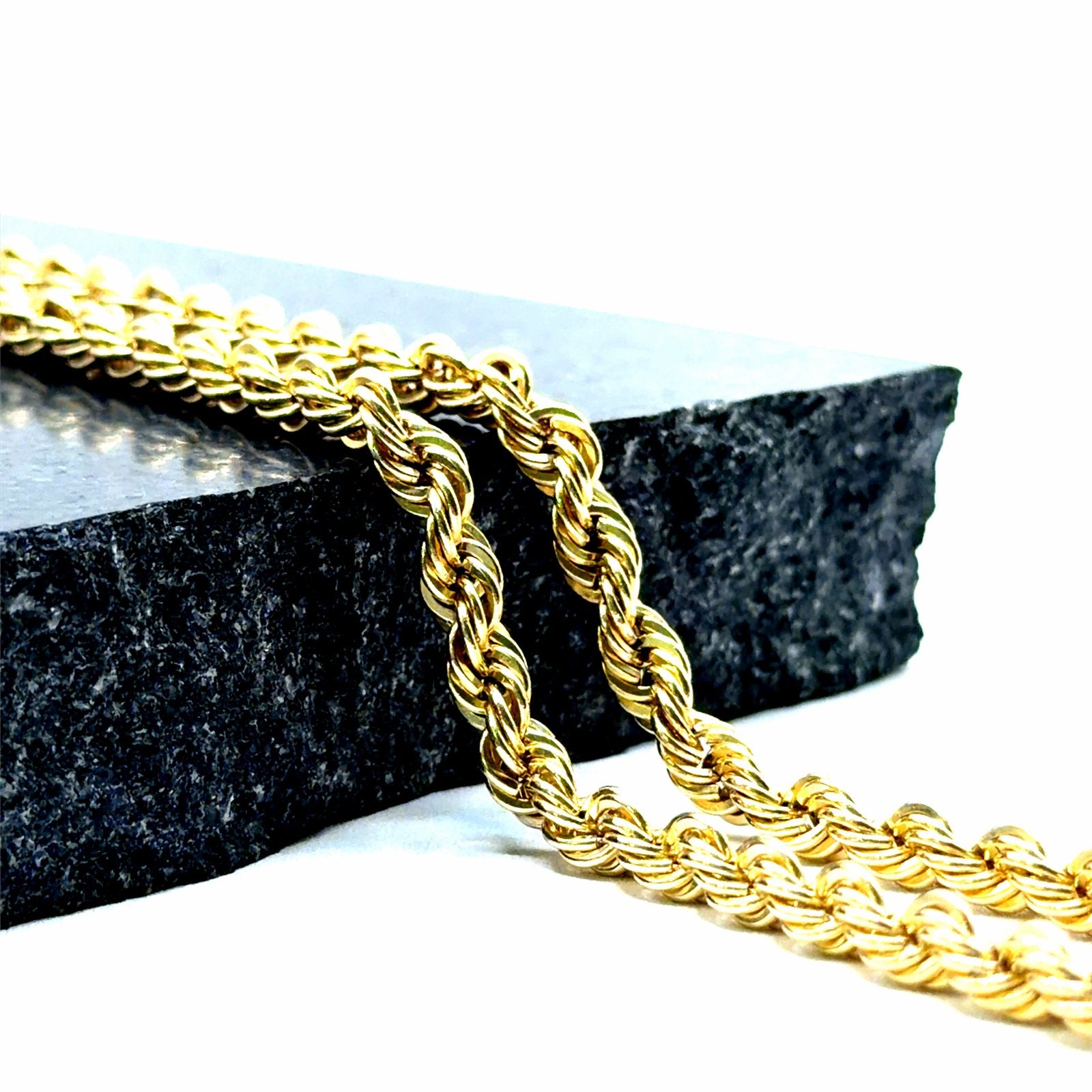 Gouden ketting 65cm - Prachtige schakelketting, W, Nieuw, Ophalen of Verzenden, W