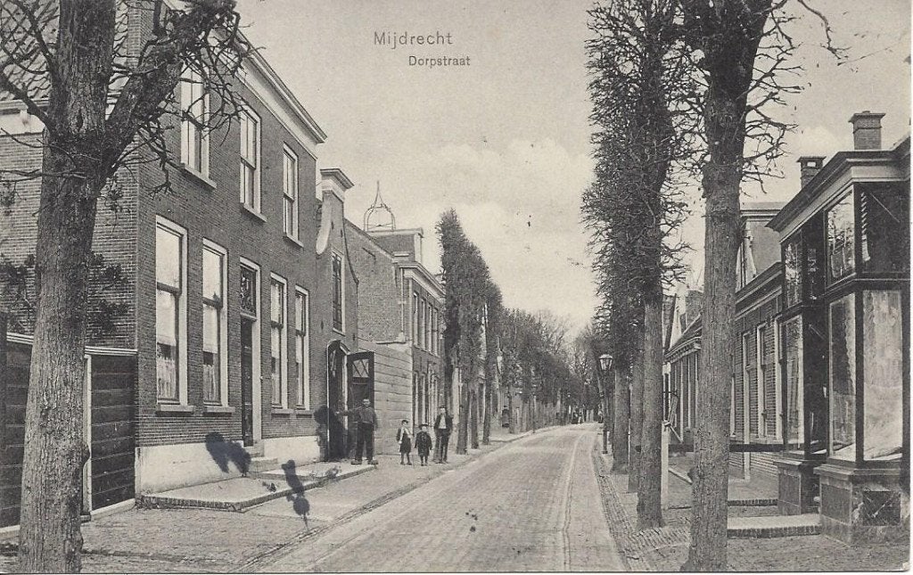 Mijdrecht (Utr.) Dorpstraat, Volk, gelopen 1913, Ophalen of Verzenden, Voor 1920, Gelopen, Utrecht