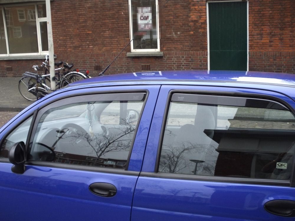 Zijwindschermen Daewoo raamspoilers donker getint oa Matiz, Ophalen of Verzenden, Nieuw