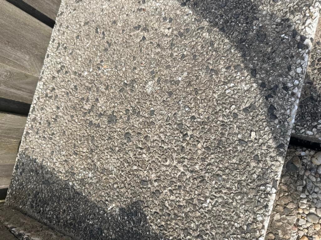 Gebruikte terrastegels van beton, 50x50 cm, Tuin en Terras, Tegels en Klinkers, Ophalen, Gebruikt, 10 m² of meer, Beton