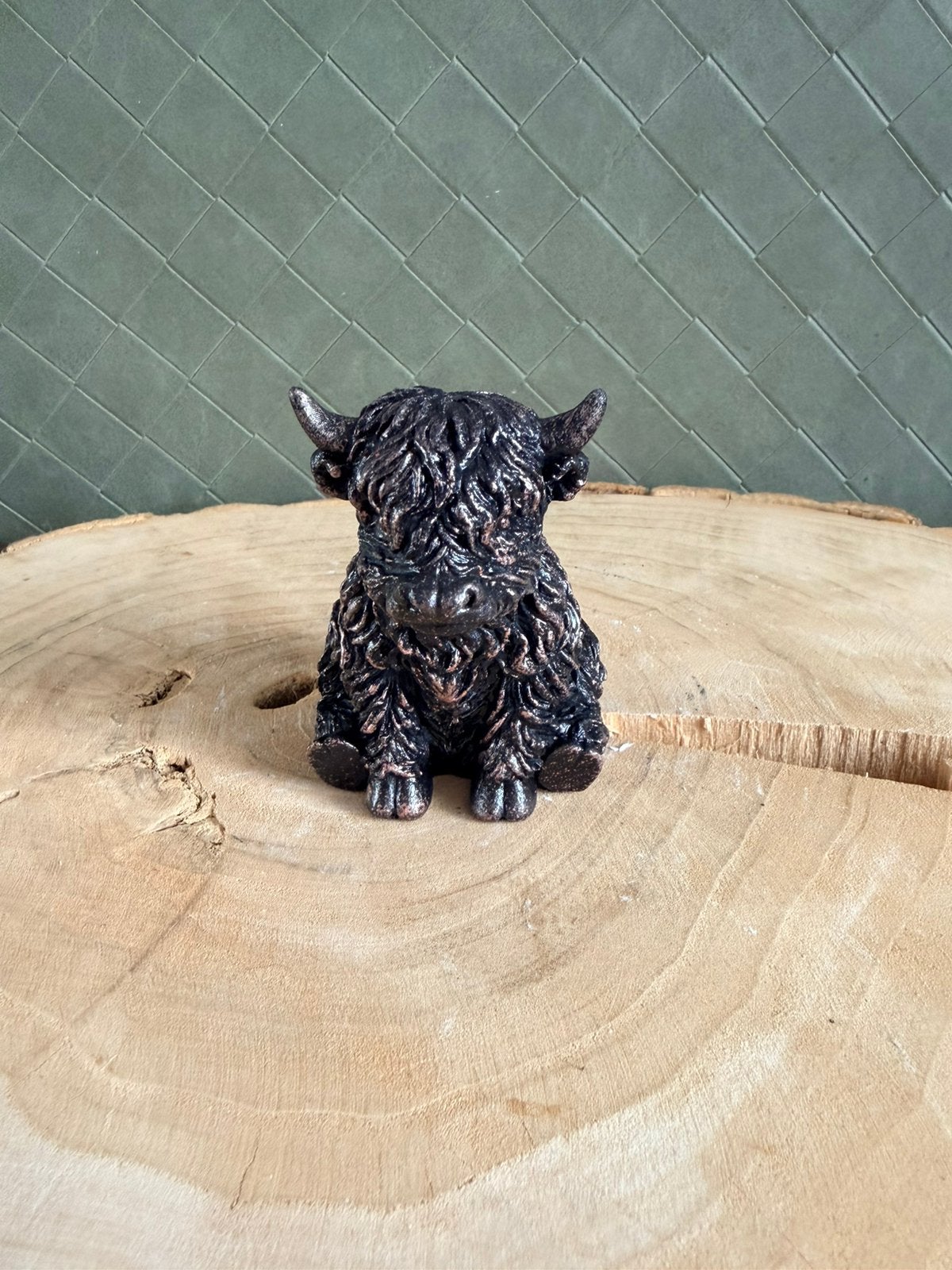 Hooglander koe zittend Klein. Handmade, Ophalen of Verzenden, Nieuw, Dier