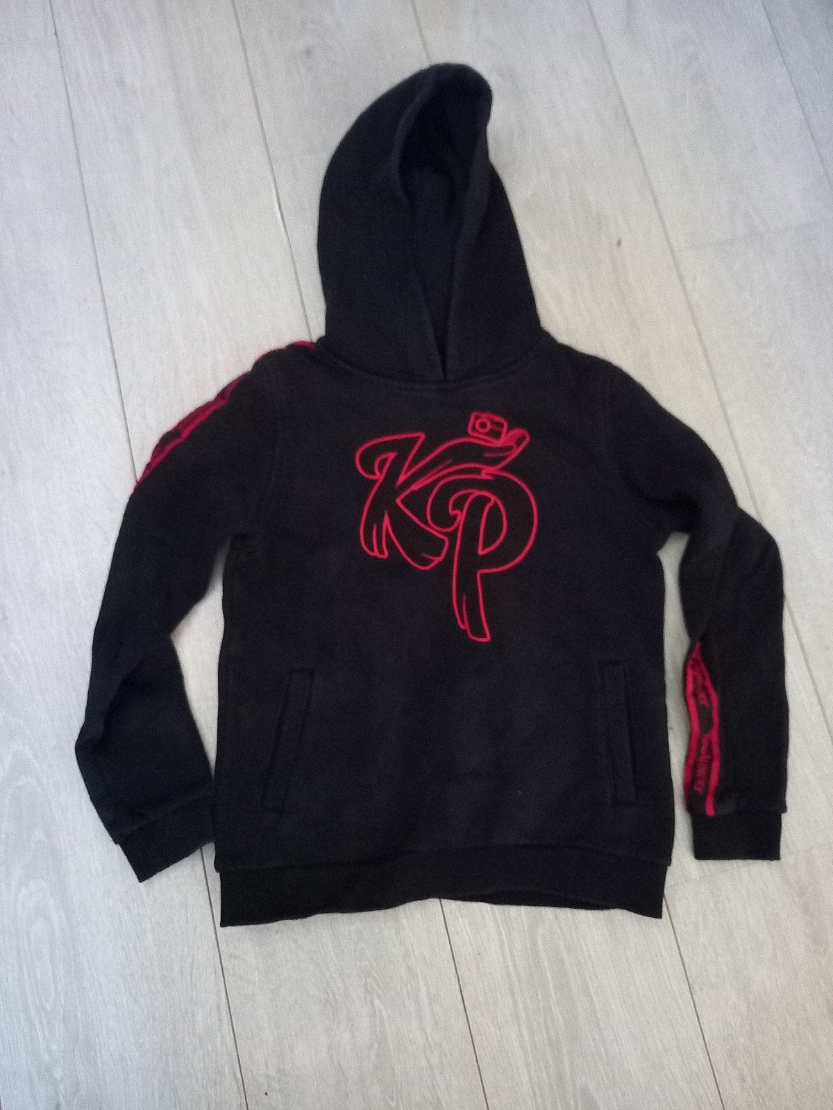 Knolpower hoodie zwart met rode opdruk - Maat 146/152, Jongen of Meisje, Trui of Vest, Knolpower, Ophalen of Verzenden