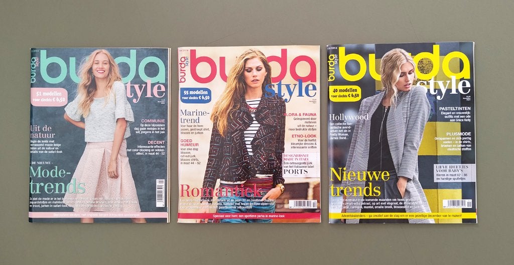 Burda Style 6 nummers uit 2014 & 2016, Overige typen, Vrouw, Zo goed als nieuw, Burda